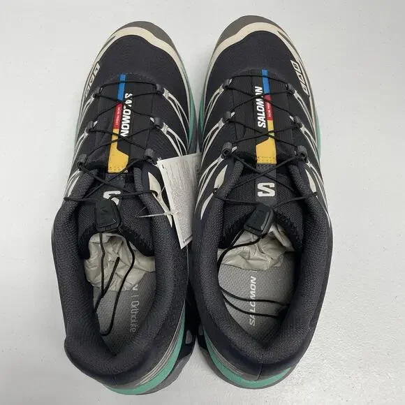 Salomon XT-6 Nine Iron Waterfall L47620500 Size 13 Black Hiking Trail Running